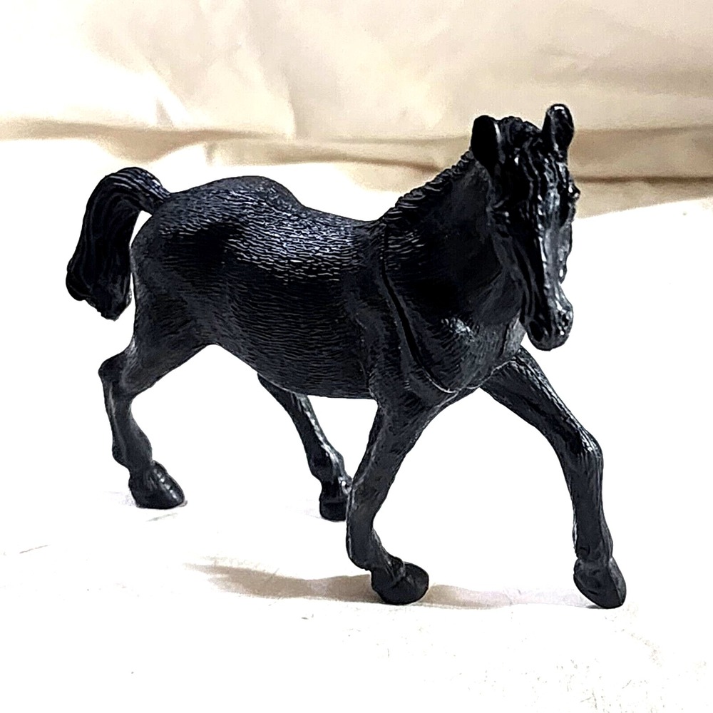 Greenbrier Solid Black Horse Plastic Figure 6" Toy Cake Topper